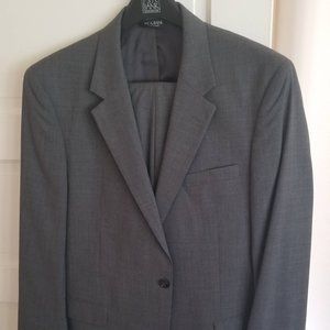 Men's 100% Wool Gray Suit